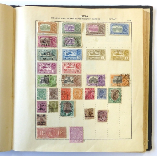 759 - A 'Triumph Stamp Album of the World' - a good collection of GB and world stamps, mostly Victoria to ... 