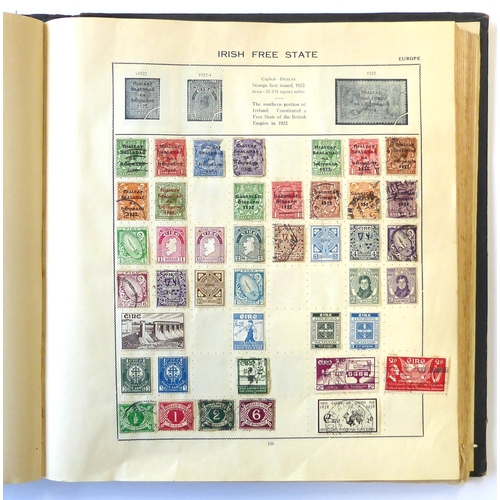 759 - A 'Triumph Stamp Album of the World' - a good collection of GB and world stamps, mostly Victoria to ... 