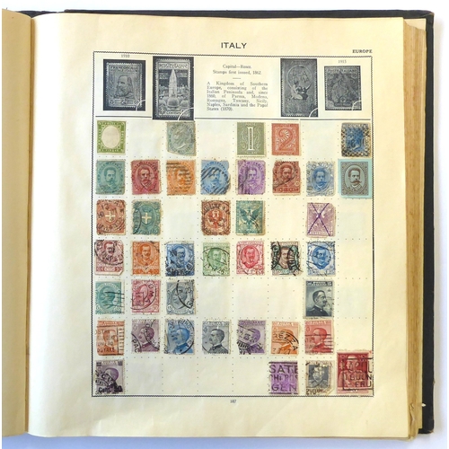 759 - A 'Triumph Stamp Album of the World' - a good collection of GB and world stamps, mostly Victoria to ... 