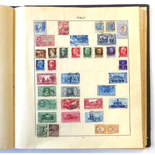 759 - A 'Triumph Stamp Album of the World' - a good collection of GB and world stamps, mostly Victoria to ... 