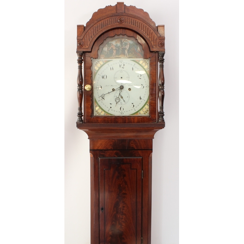 268 - A George IV inlaid mahogany eight day longcase clock with Adam and Eve automata, by Anthony Meyers o... 