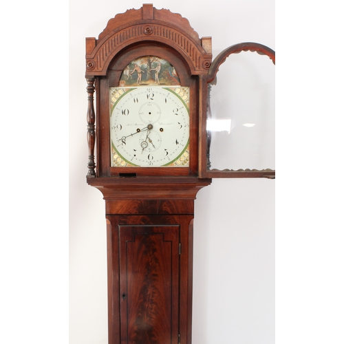 268 - A George IV inlaid mahogany eight day longcase clock with Adam and Eve automata, by Anthony Meyers o... 