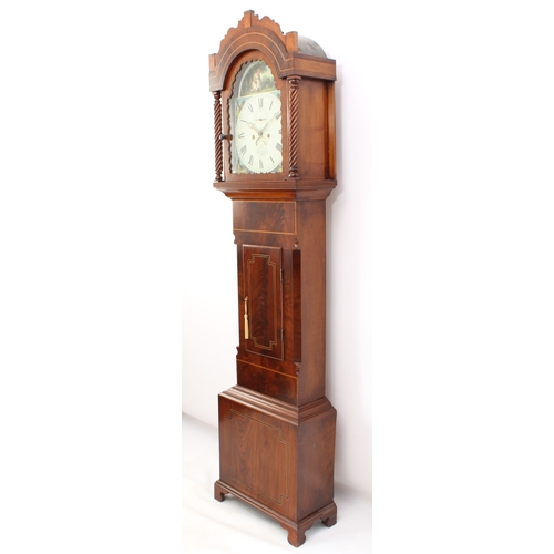 273 - A mid-19th century Cornish inlaid mahogany eight day longcase clock by Hodge of Helston - the signed... 