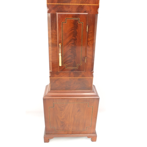 273 - A mid-19th century Cornish inlaid mahogany eight day longcase clock by Hodge of Helston - the signed... 