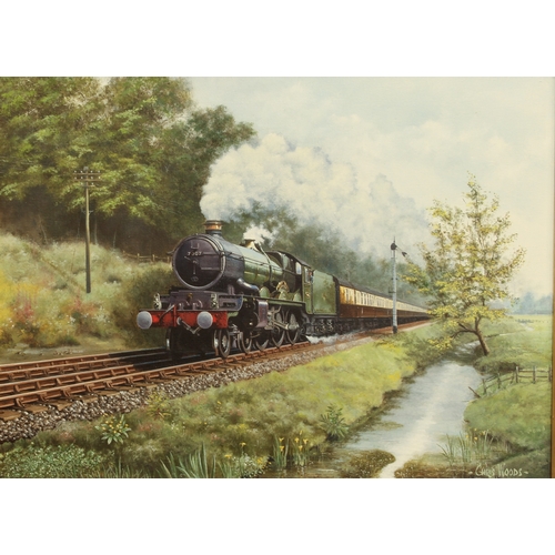 348 - Chris Woods (British, 1932-2009)
 'Great Western', a study of the No.7007 Castle Class locomotive at... 