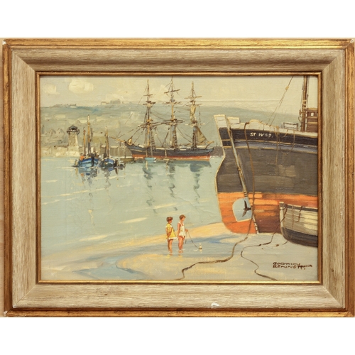 350 - Godwin Bennett (British, 1888-1950)
 'St Ives, Cornwall'
 oil on canvas, signed lower right, titled ... 