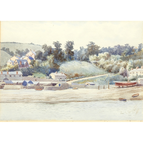 328 - Louis Neville (British, fl.1887-1914)
 A west country, possibly near Dartmouth, Devon
 watercolour, ... 