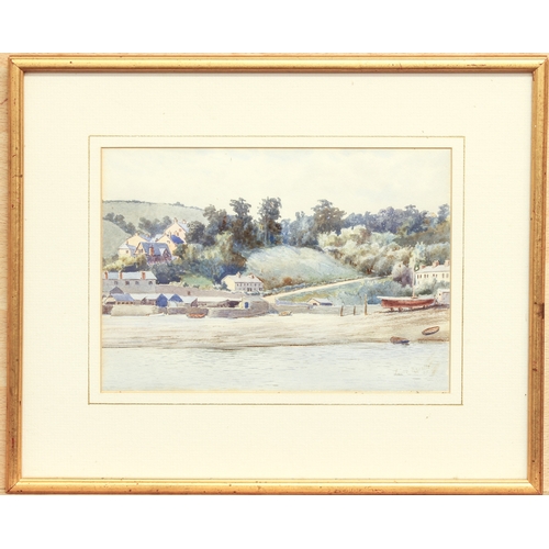 328 - Louis Neville (British, fl.1887-1914)
 A west country, possibly near Dartmouth, Devon
 watercolour, ... 