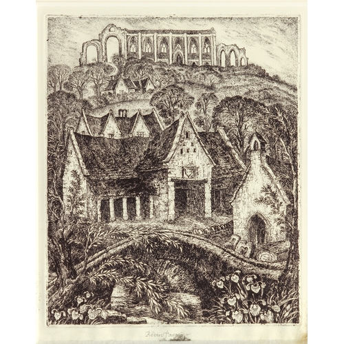 355 - Robin Tanner (British, 1904-1988)
 two etchings, comprising:
 1. 'Aldhelmsburgh'
 2. 'December: Eleg... 