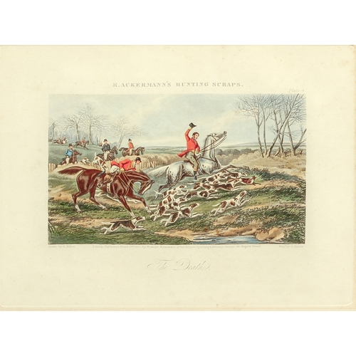 359 - A set of four hand coloured lithographs by J. Harris after Henry Alken, 'R. Ackermann's Hunting Scra... 