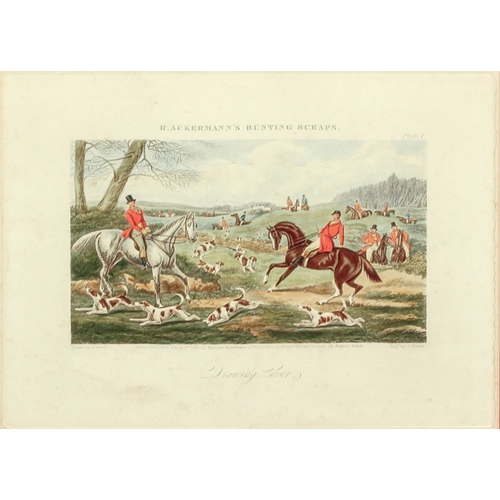 359 - A set of four hand coloured lithographs by J. Harris after Henry Alken, 'R. Ackermann's Hunting Scra... 