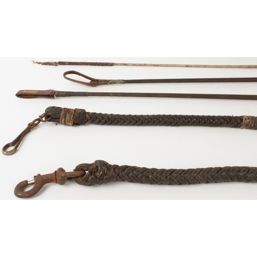 747 - A collection of vintage riding crops and whips - early to mid-20th century, some with antler, carved... 