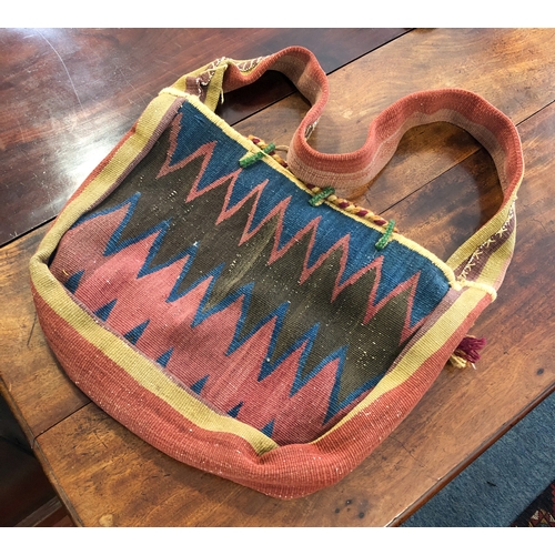 613 - A Turkish kilim bag - approx. 50 x 40cm.