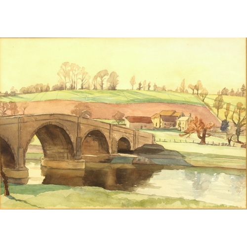 413 - Mary Edith Wrigley (British, 1907-2001)
 Kern Bridge, Goodrich, Herefordshire
 watercolour, attribut... 