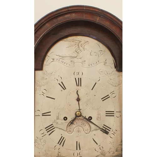 285 - A George III Cornish mahogany eight day longcase clock by Charles Read of Helston - the silvered arc... 