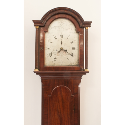 285 - A George III Cornish mahogany eight day longcase clock by Charles Read of Helston - the silvered arc... 