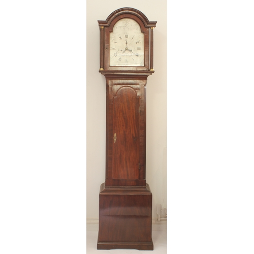 285 - A George III Cornish mahogany eight day longcase clock by Charles Read of Helston - the silvered arc... 