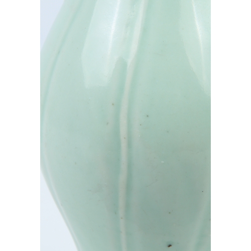 68 - A Chinese celadon glazed porcelain vase - probably Qing Dynasty, 19th century, six character Chenghu... 