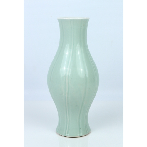 68 - A Chinese celadon glazed porcelain vase - probably Qing Dynasty, 19th century, six character Chenghu... 