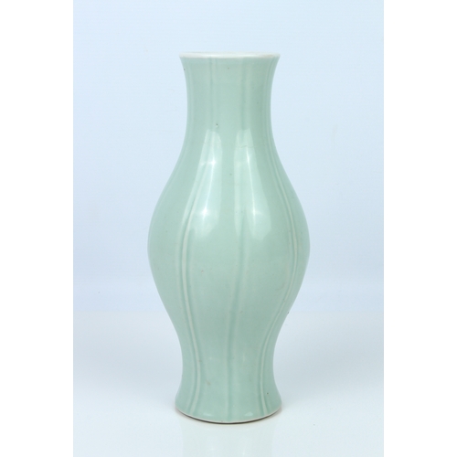 68 - A Chinese celadon glazed porcelain vase - probably Qing Dynasty, 19th century, six character Chenghu... 