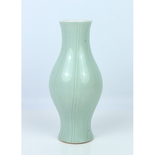 68 - A Chinese celadon glazed porcelain vase - probably Qing Dynasty, 19th century, six character Chenghu... 