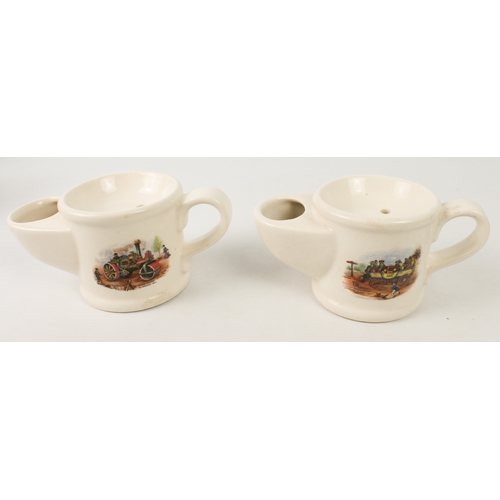 8 - Sixteen shaving mugs - mostly Wade, comprising 8 x steam engines, 3 x Nelson and 5 x cars