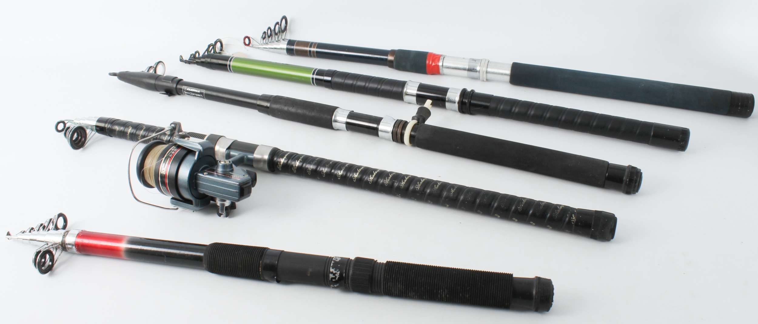 Five telescopic sea rods and one reel: Shakespeare Voyager 1178