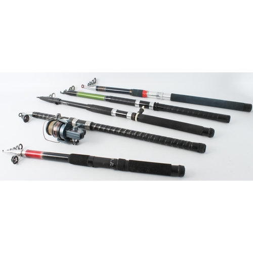 Five telescopic sea rods and one reel:, Shakespeare Voyager