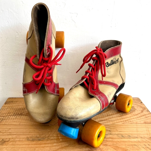 715 - A pair of retro roller skates - Beadle Skates 'Rollers', size 10, in good used condition.
