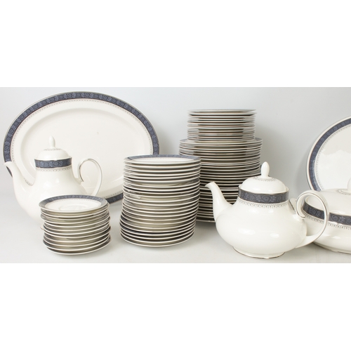 54 - A Royal Doulton 'Sherbrooke' tea and dinner service:
 12 x 27 cm, 12  x 20.5 cm and 13 x 16.5 cm pla... 