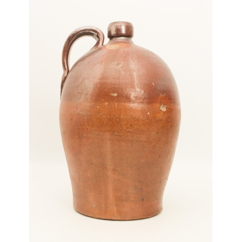 38 - Cotswolds interest: a large salt-glazed stoneware flagon, 19th century - impressed '283 - JOHN DRIVE... 