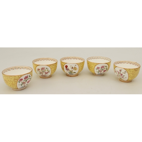 46 - A late 19th century Minton porcelain part tea and coffee service - with printed factory marks (some ... 