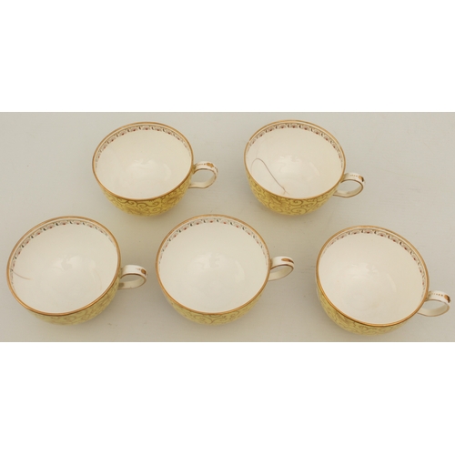 46 - A late 19th century Minton porcelain part tea and coffee service - with printed factory marks (some ... 