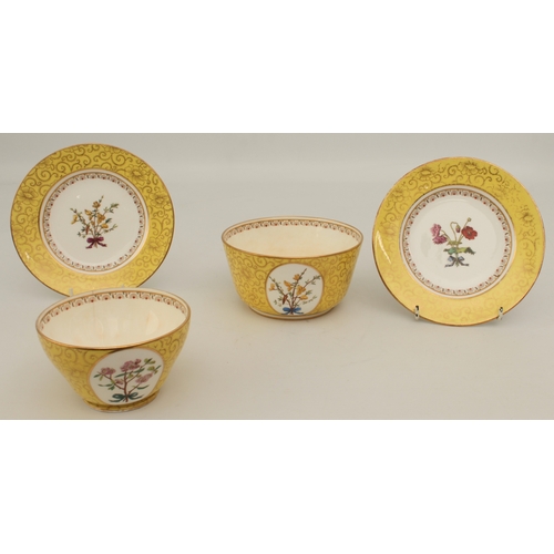 46 - A late 19th century Minton porcelain part tea and coffee service - with printed factory marks (some ... 