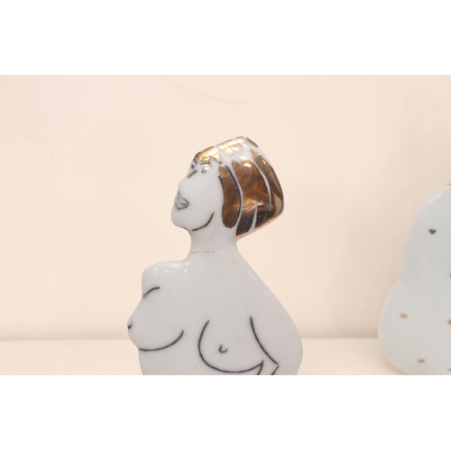 1092 - Jude Jelfs (b.1950): four glazed porcelain erotic subject figures - two titled 'Adrienne', one 'Mari... 