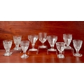 Nine Georgian and later 19th century glass rummers - including a rummer ...