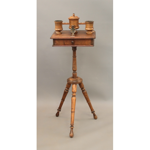 A French early 20th century beech smoker's compendium table - the ...
