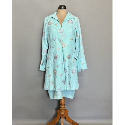 A beautiful ladies' Favourbrook longline jacket in light turquoise ...