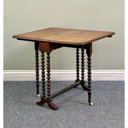 A small Victorian burr walnut Sutherland table - the figured walnut ...