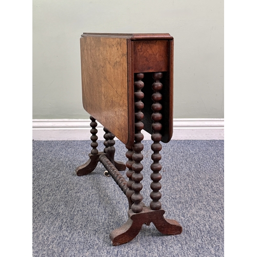 A small Victorian burr walnut Sutherland table - the figured walnut ...