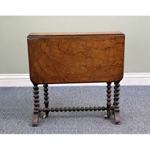 A small Victorian burr walnut Sutherland table - the figured walnut ...
