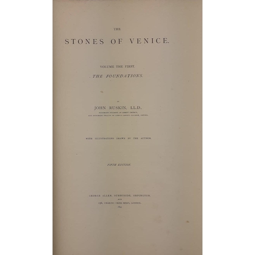 1309 - Ruskin (John) The Poems of ... 2 vols. Lg. 4to Orpington (Geo. Allen) 1891. First Collected Edn., ed... 