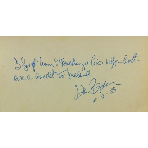 178 - With a Long Inscription by Dan Breen, 1953  [Breen (Dan)] Union Interparliamentarie. Conpte Rendu de... 