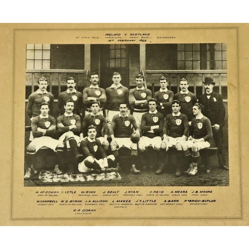 539 - Irish Rugby: [I.R.F.U.] [1890's] Photographs. An original black and white Group Team Photograph of t... 