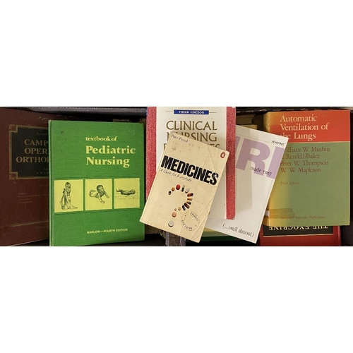 557 - Box: Medical Interest: two Archive boxes of modern Medical Reference Books, w.a.f. (2)