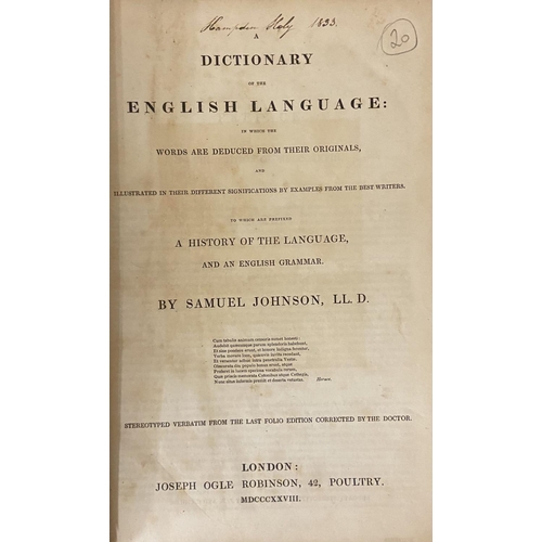 558 - Box: Bailey (N.) The Universal Etymological English Dictionary, 2 vols. 8vo L. 1742, full calf, good... 