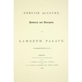 Lambeth Palace: A Concise Account, Historical and Descriptive of Lambeth Palace, Lg. folio Lond. (S.... 