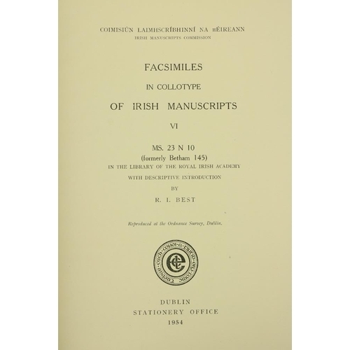 1302 - R.I.A.:  Best (R.I.) and MacNeill (Eoin) The Annals of Inisfallen folio D.1933.  First Edn., 57 full... 