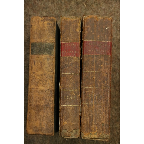 544 - Box: Collection of odd Volumes of late 18th Century and early 19th Century Irish Magazines, include ... 