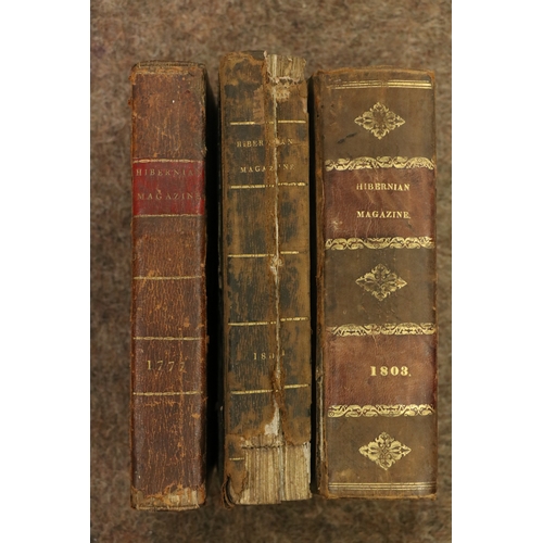 544 - Box: Collection of odd Volumes of late 18th Century and early 19th Century Irish Magazines, include ... 